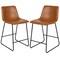 Flash Furniture 24" LeatherSoft Counter Height Barstools, Light Brown, PK2 2-ET-ER18345-24-LB-GG - alternate 6